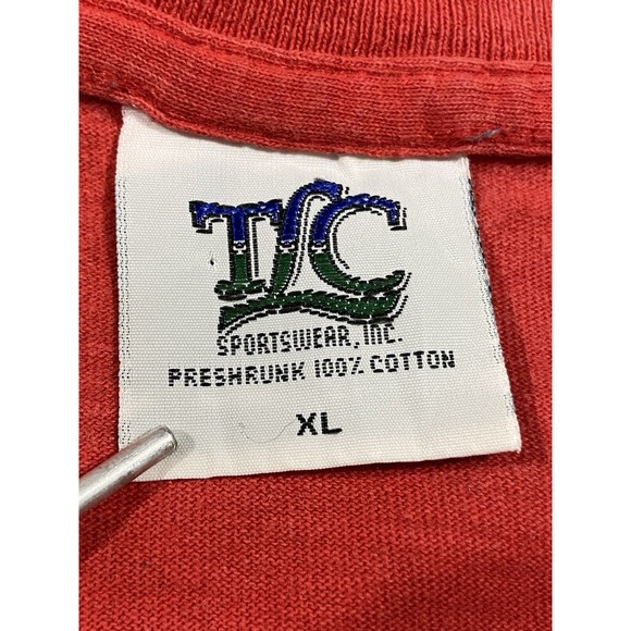 Vintage 90's Soccer Men's Cortland Red Size XL T-shirt Faded - Picture 3 of 6